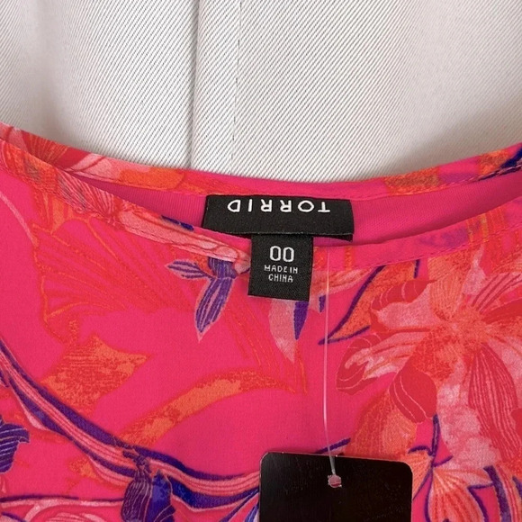 NWT Torrid Pink Floral Dress Size M/L - Picture 6 of 11